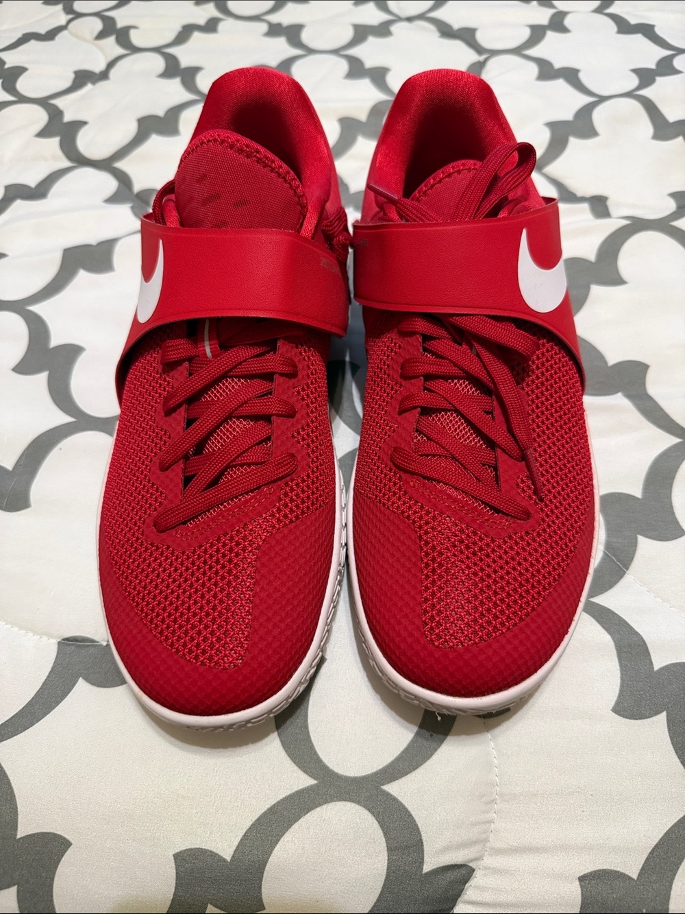 Nike Men’s Red Athletic Sneakers with White Swoosh Never Worn